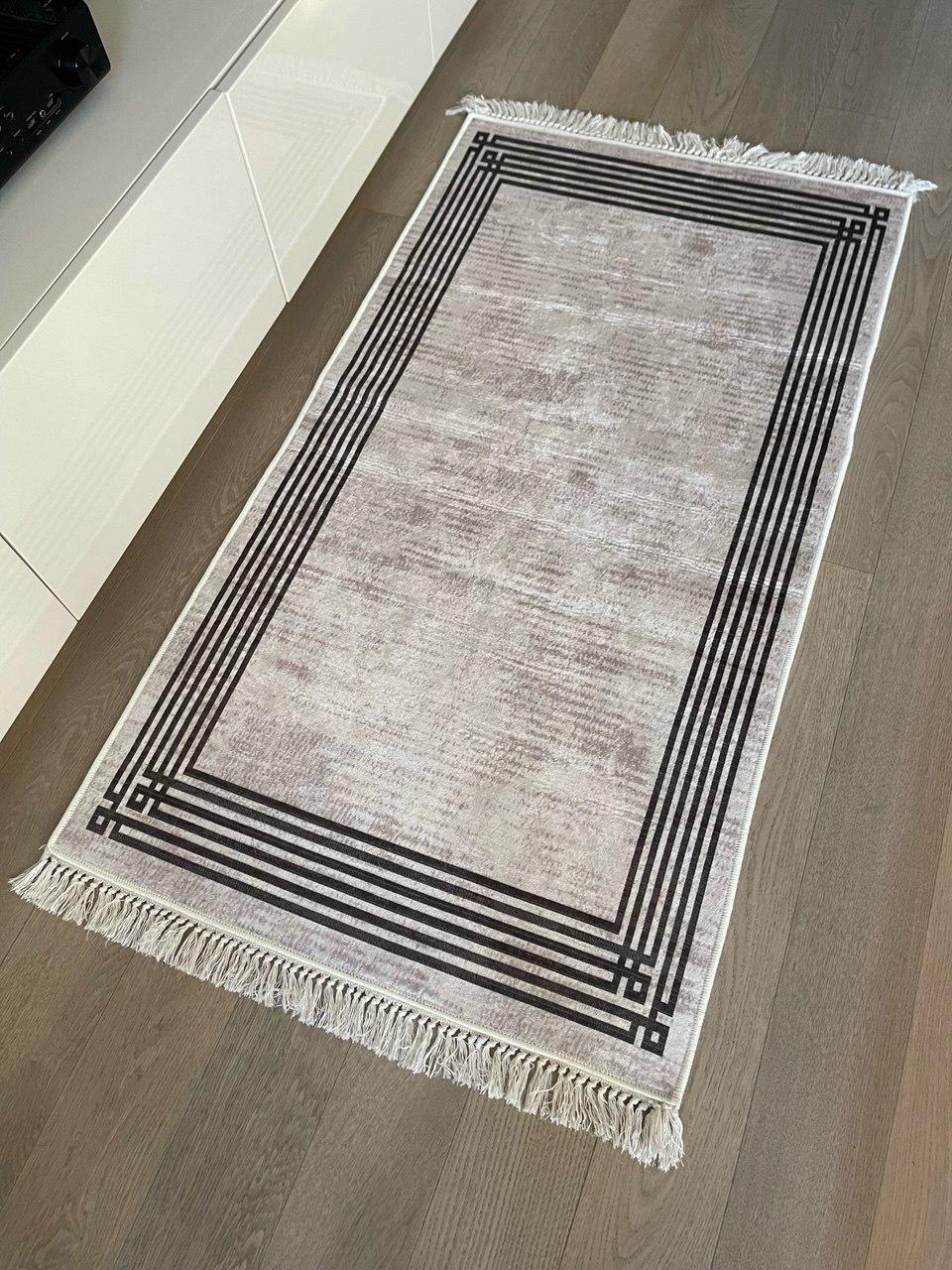 Килим безворсовий CarpetKA 80х300 см Сірий (МВ-0029)