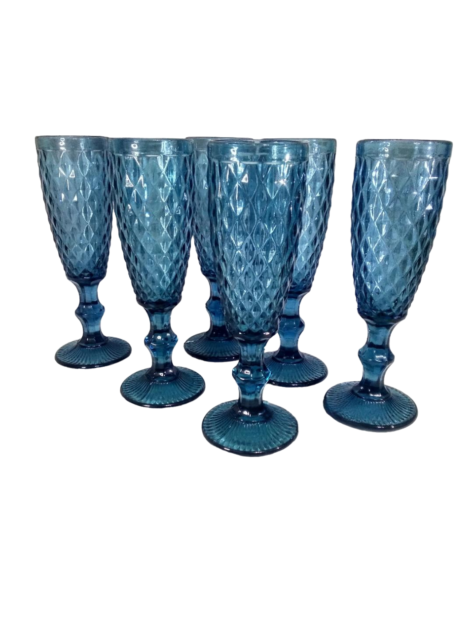 Набір келихів для шампанського A-PLUS 9023 150 мл 6 шт. Блакитний (15182375) Набір келихів для шампанського A-PLUS 9023 150 мл 6 шт. Блакитний (15182375)