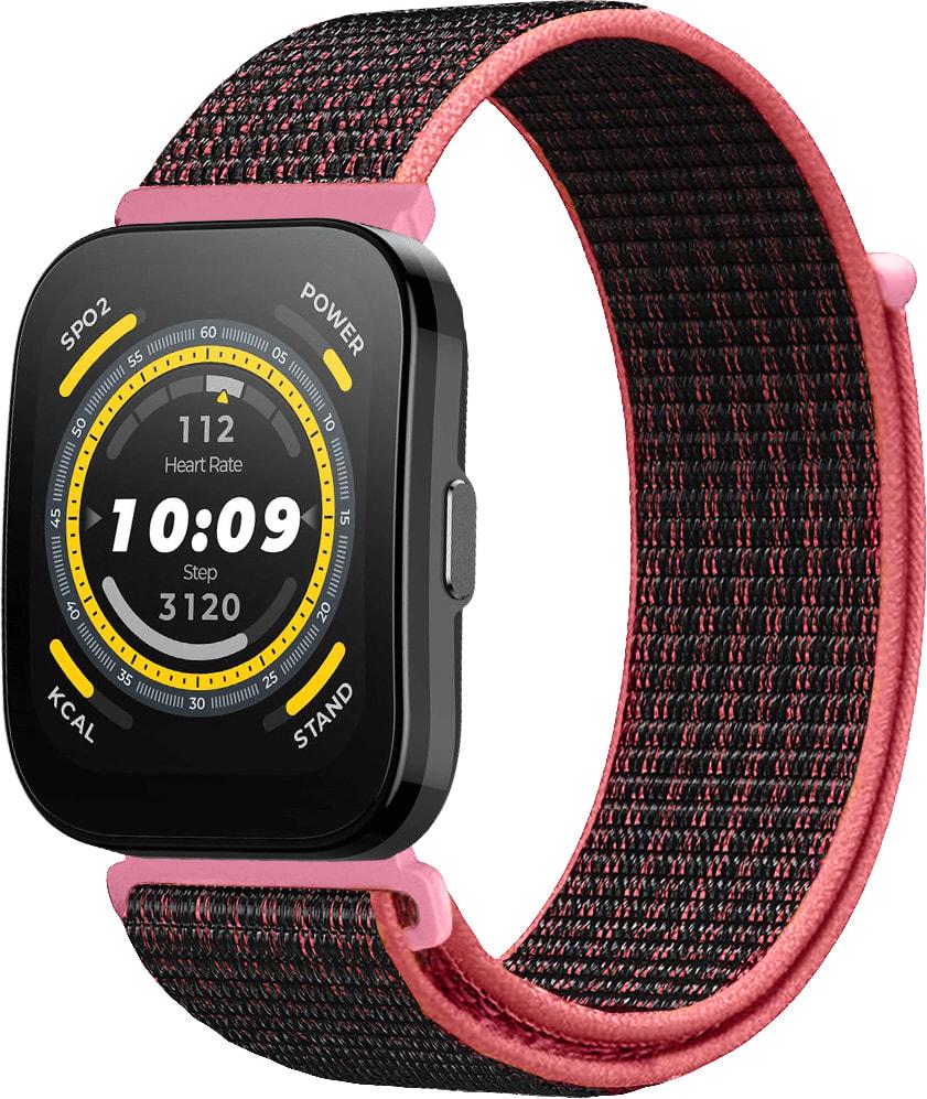 Ремешок нейлоновый Sport Loop для Amazfit Bip 5 Black/Pink (34346-51)