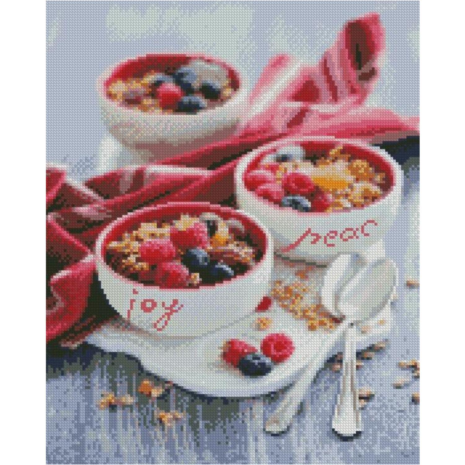 Алмазная мозаика Strateg Премиум Фруктовый завтрак 40x50 см (FA40877)