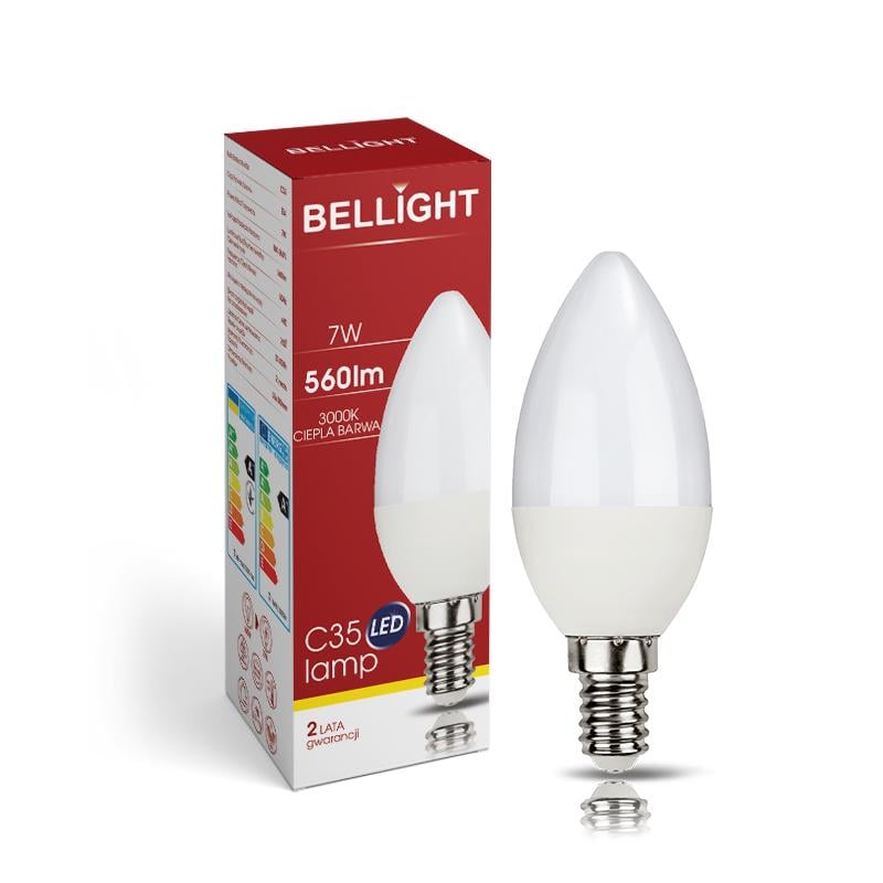 Светодиодная лампа свечка LED C35 220V/7W E14 3000K