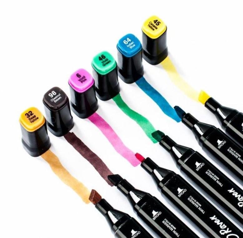 Набір скетч-маркерів двосторонні Kayfovo для малювання та скетчингу Touch Colors 168 шт. (28860) - фото 2 Набір скетч-маркерів двосторонні Kayfovo для малювання та скетчингу Touch Colors 168 шт. (28860) - фото 2