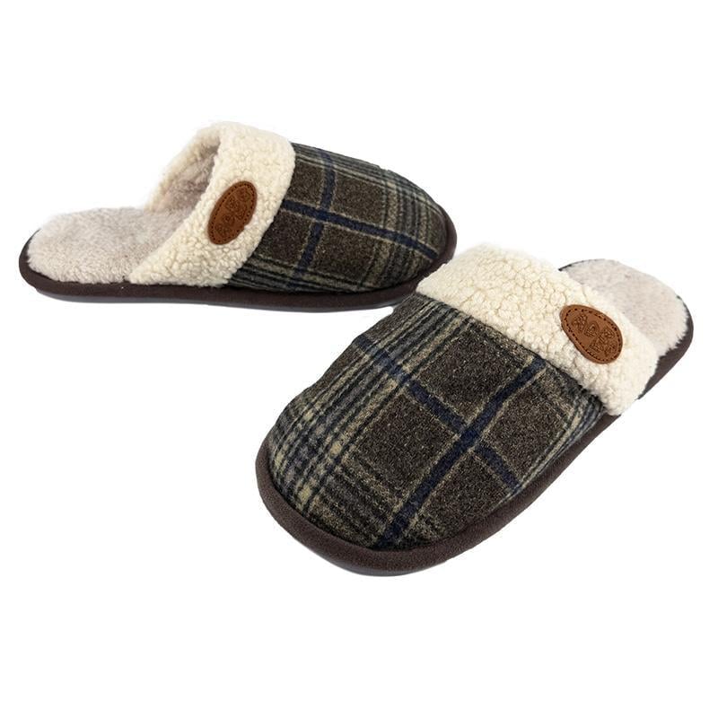 Комнатные мужские тапочки закрытые 10254-2 p. 43 27,5 см Коричневый - фото 2