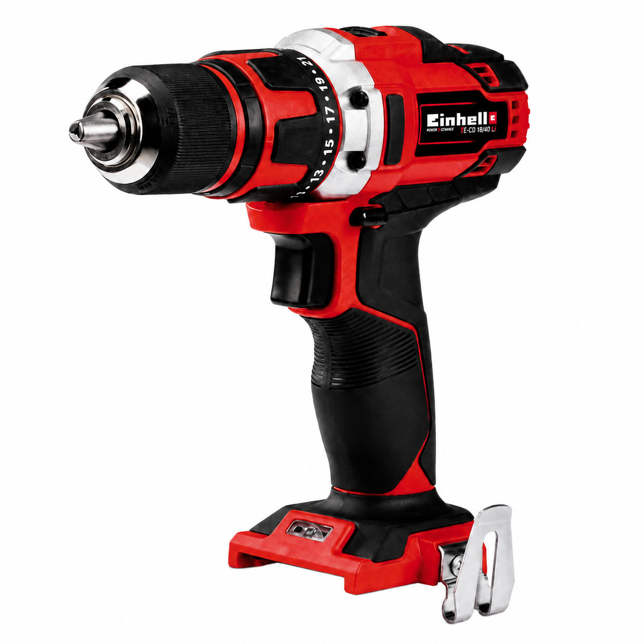Шуруповерт-дрель аккумуляторная Einhell TE-CD 18·40 Li-Solo PXC 18V 40 Нм без аккумулятора и зарядного устройства (4513925)
