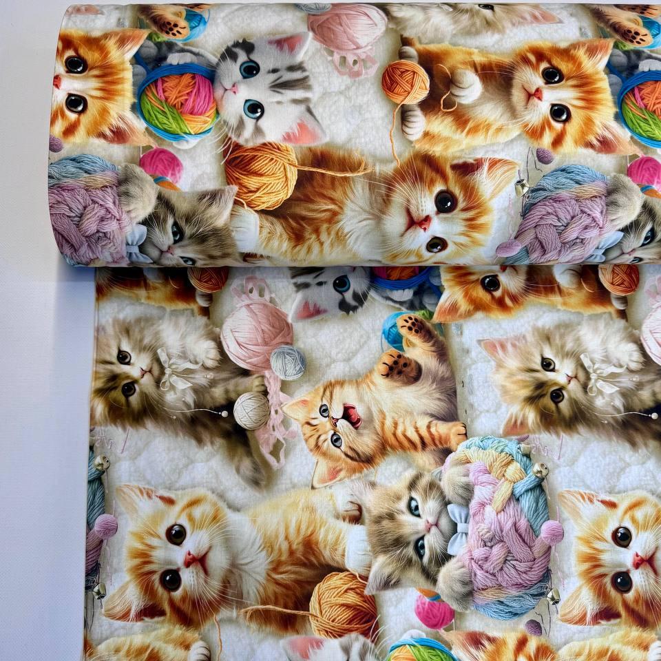 Ткань для постельного белья ранфорс 5D Digital котята 240 см (21V1)
