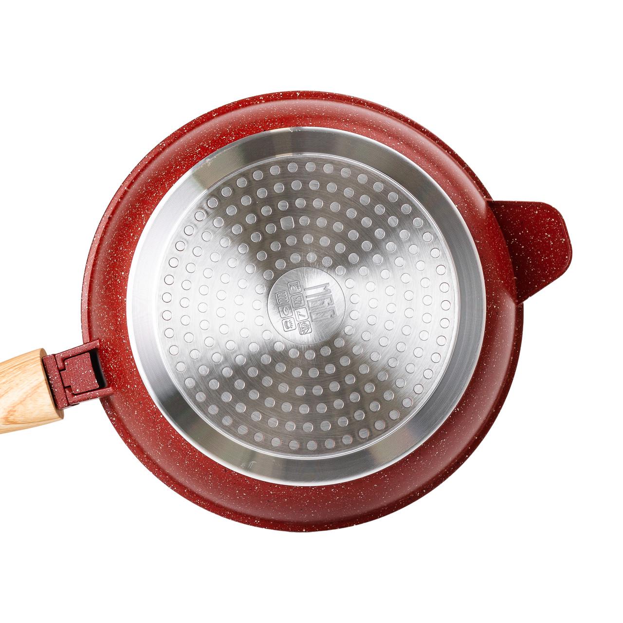 Сковорода алюмінієва глибока MGC зі скляною кришкою 2,4 л Ø 24 см - фото 3 Сковорода алюмінієва глибока MGC зі скляною кришкою 2,4 л Ø 24 см - фото 3