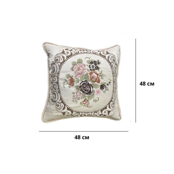 Наволочки декоративные с вышивкой 48х48 см 2 шт. (C01236-1) - фото 6 Наволочки декоративные с вышивкой 48х48 см 2 шт. (C01236-1) - фото 6