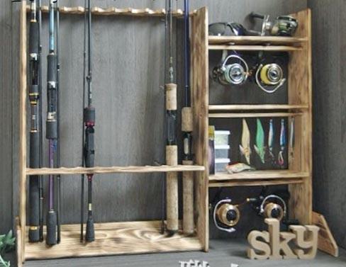 Органайзер для удочек из дерева Бурлин 10 Бенгала (РЫБ-105027)