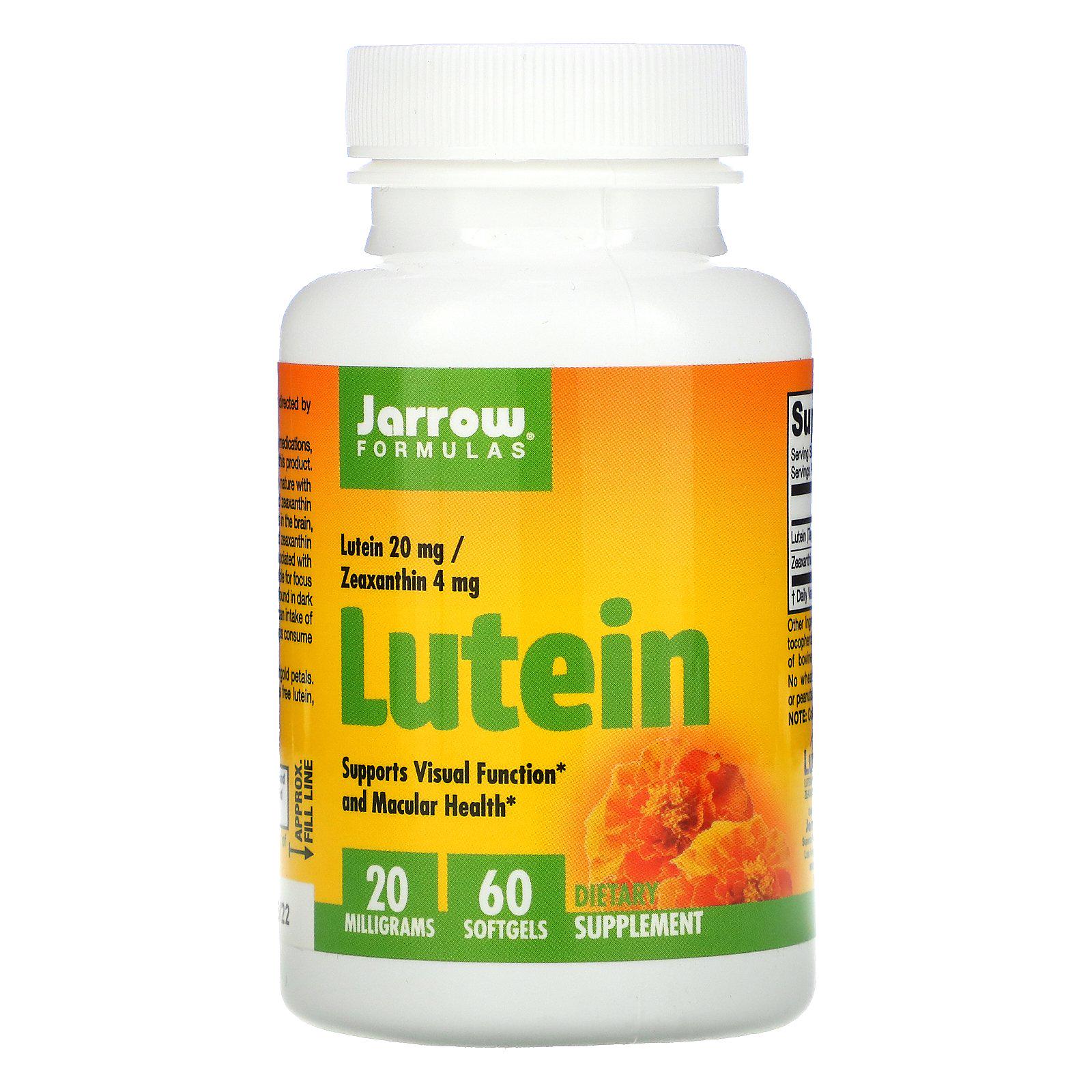 Лютеин Jarrow Formulas Lutein 20 мг 60 Softgels