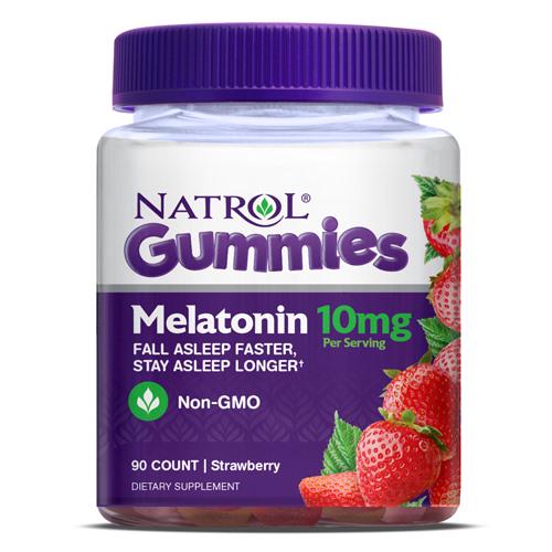 Натуральна добавка Natrol Melatonin Gummies 10 mg 90 желеек Полуниця (3572)