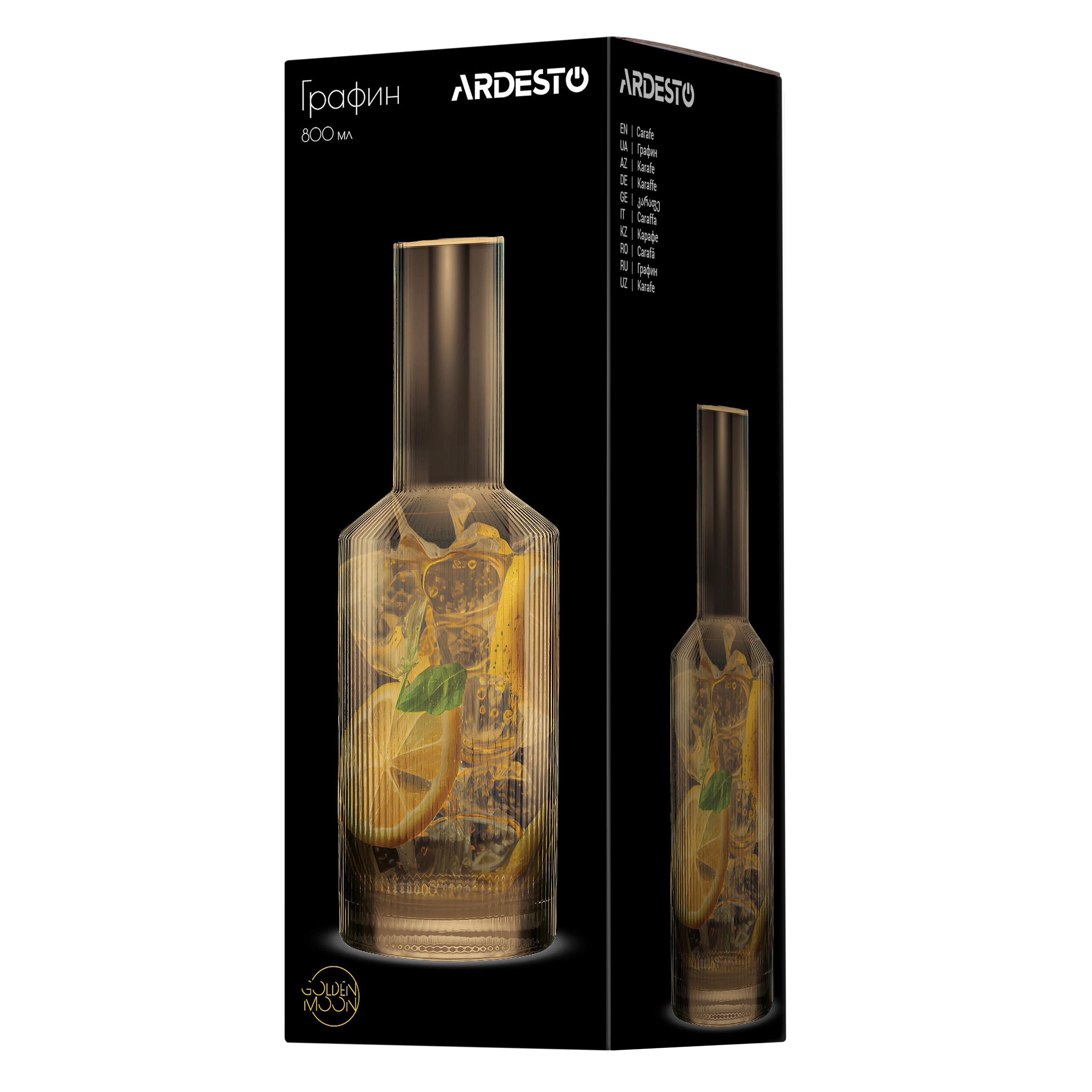 Графин Ardesto 24,2 см 0,8 л Золотой (AR2690GG) - фото 7