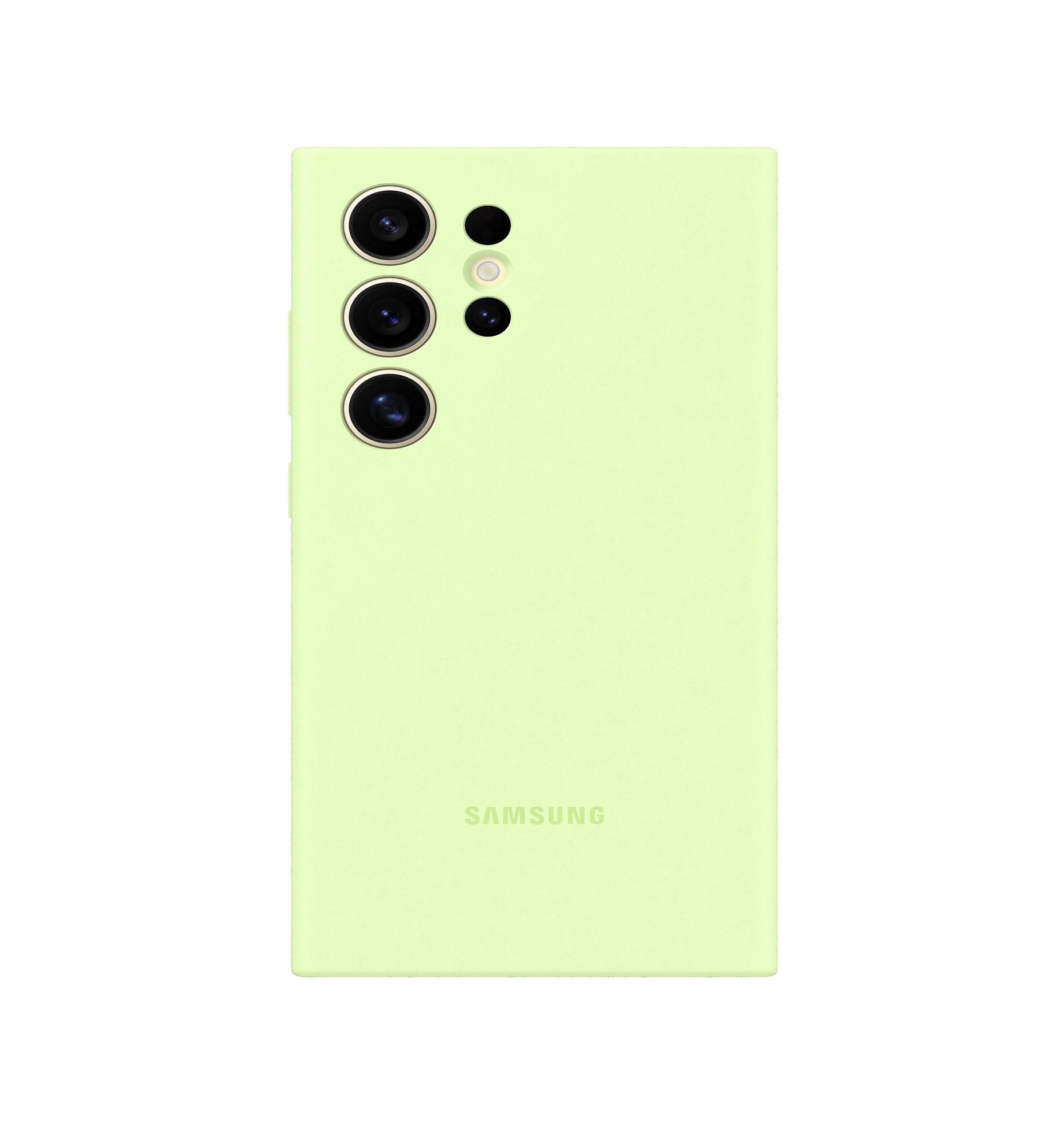 Чехол накладка для телефона Silicone Case для Samsung Galaxy S24 Ultra Светло-зеленый (EF-PS928TGEGWW)
