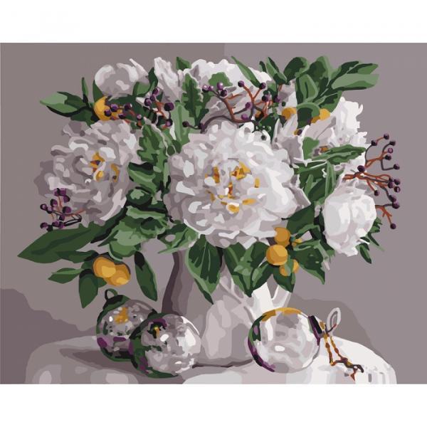 Набор для росписи по номерам Идейка Ароматные пионы 40х50 см (КНО3054-mt)