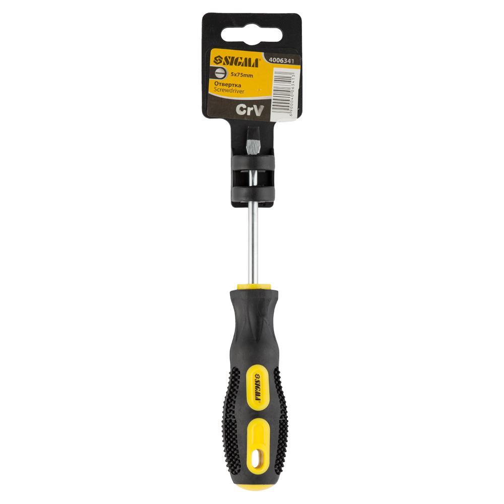 Отвертка шлицевая Sigma SL 5x75 мм CrV (4006341)
