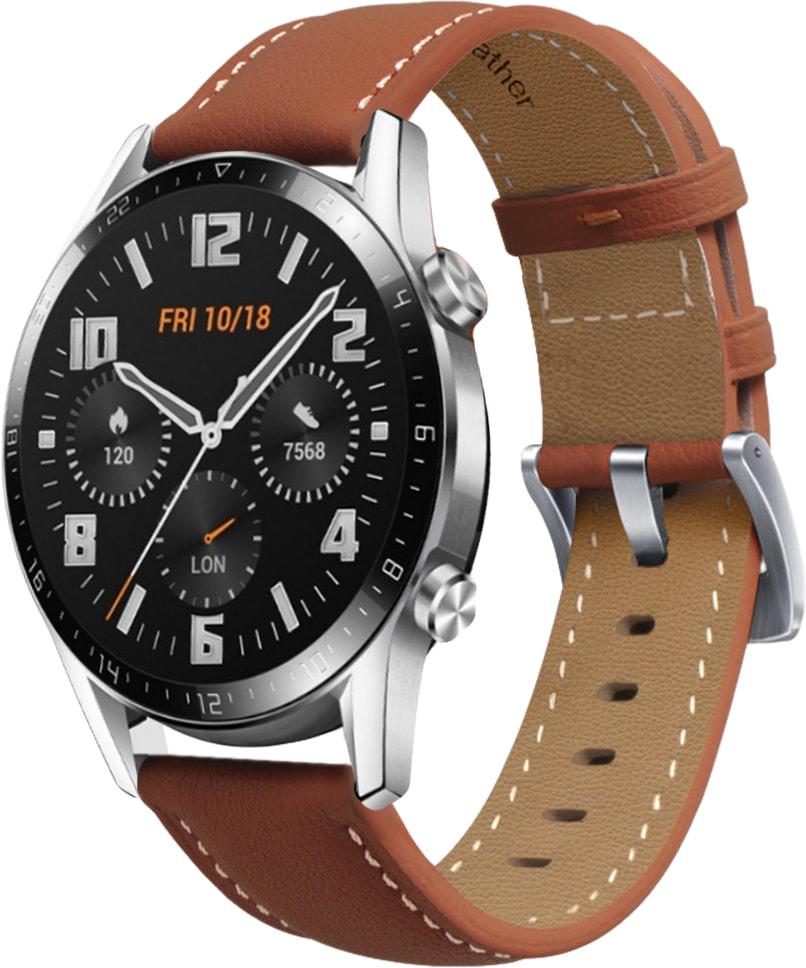 Ремешок кожаный Folsa для Huawei Watch GT 2 46 мм Brown (31545-30)