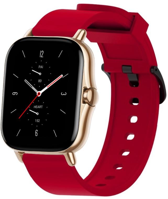 Ремешок силиконовый Like для Amazfit GTS 2 Red (22659-2D) - фото 1 Ремешок силиконовый Like для Amazfit GTS 2 Red (22659-2D) - фото 1