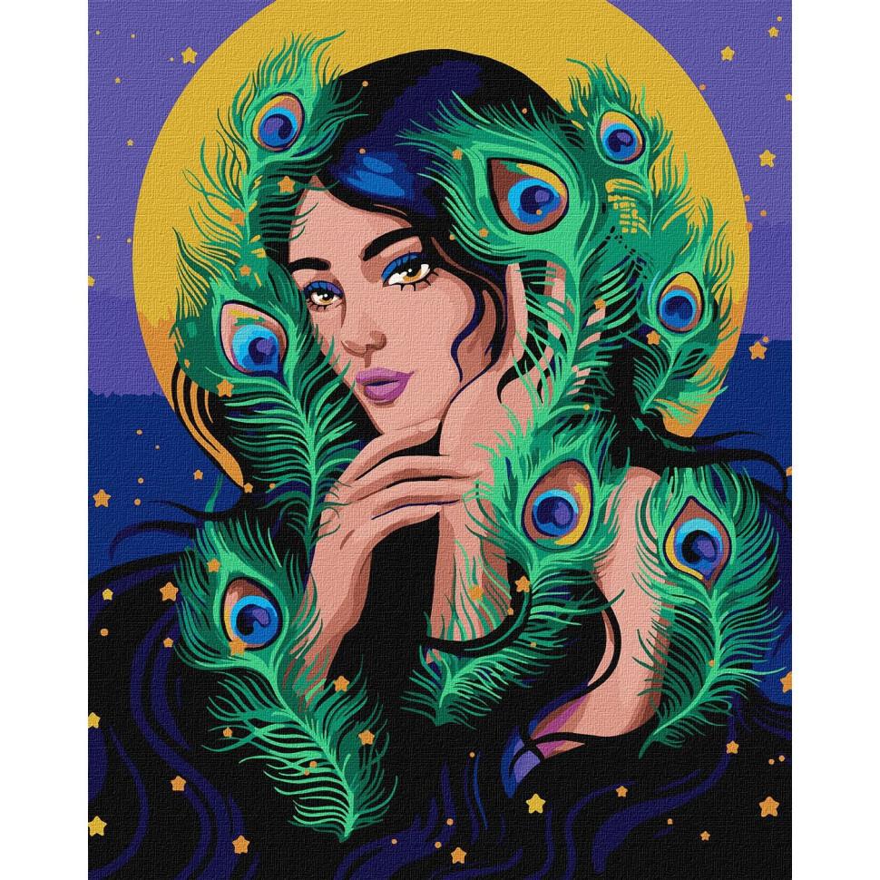 Картина по номерам Идейка Загадочная девушка 40x50 см (KHO2559)