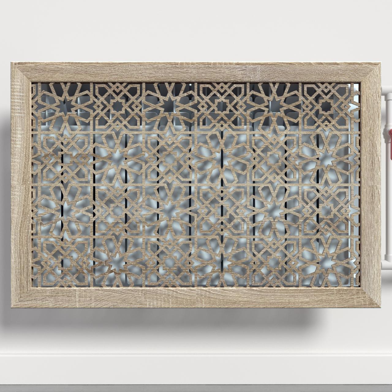 Решетка-экран на батарею SMARTWOOD 600 мм Дуб Сонома (R20242111)