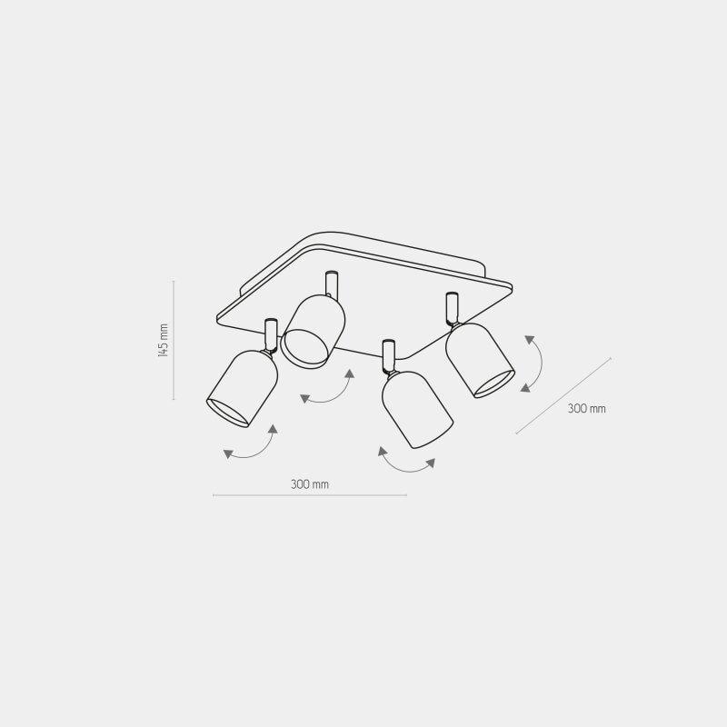 Спот TK-Lighting Top Wood 4 BK 3293 - фото 2 Спот TK-Lighting Top Wood 4 BK 3293 - фото 2
