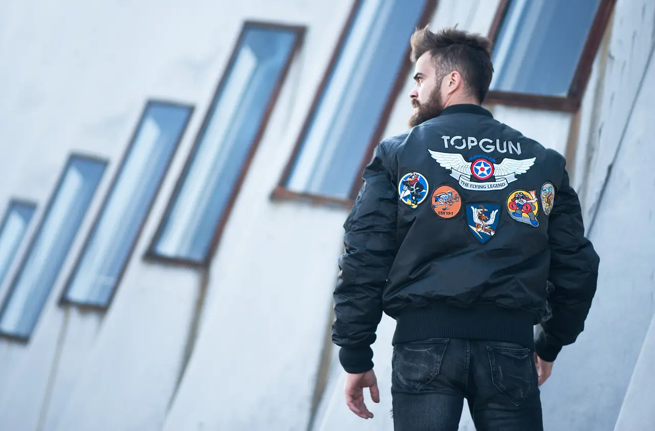 Бомбер Top Gun Official MA-1 Wings with patches XL Navy (TGJ1738NXL) - фото 3