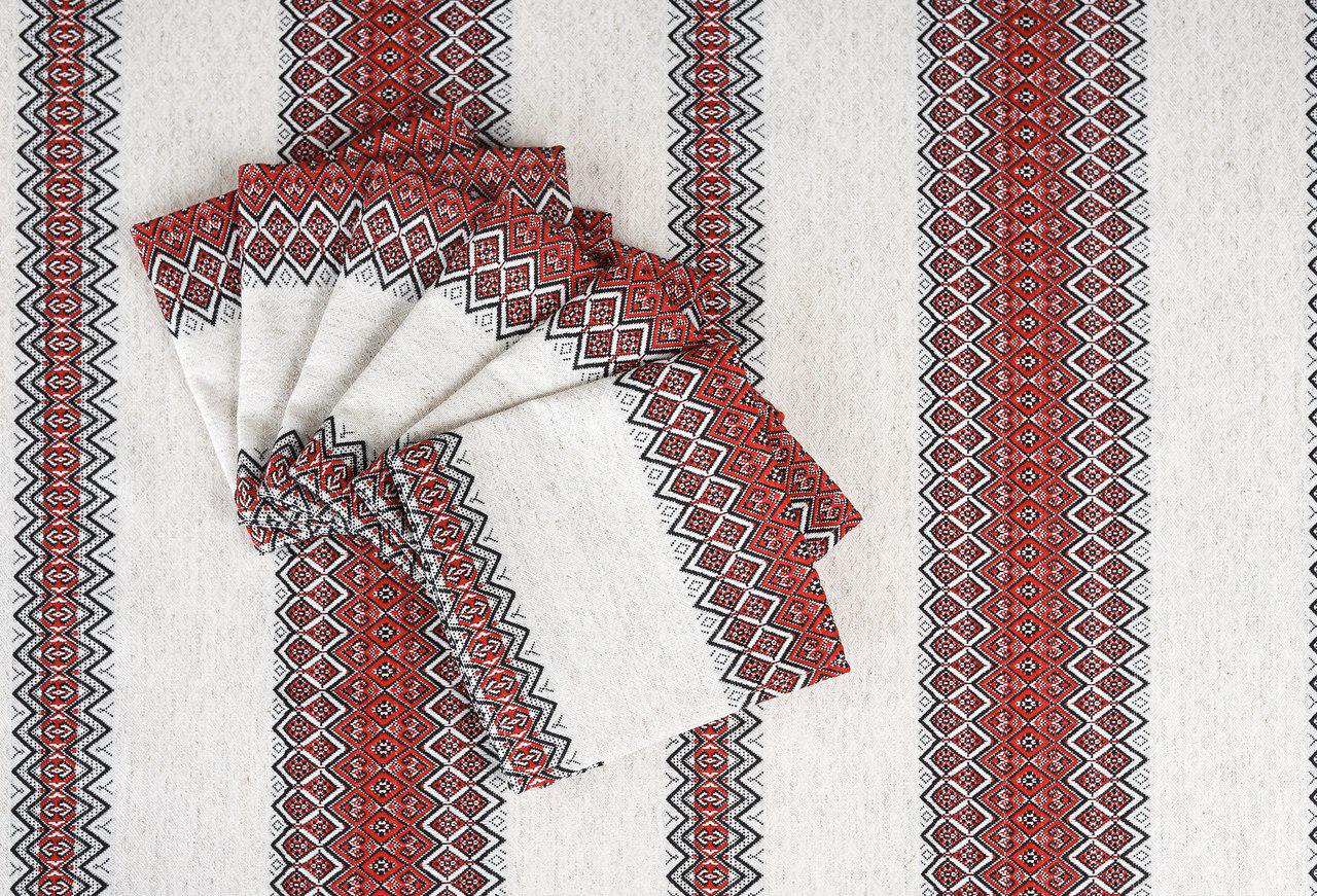 Скатерть 190x140 см с салфетками 6 шт. Красный (SKT 141)