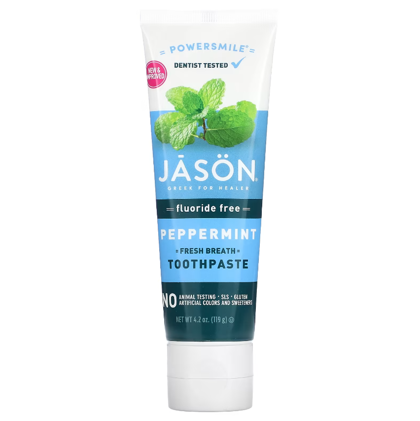 Зубна паста Jason Natural Powersmile для свіжого дихання без фтору 119 г (JAS-04647)