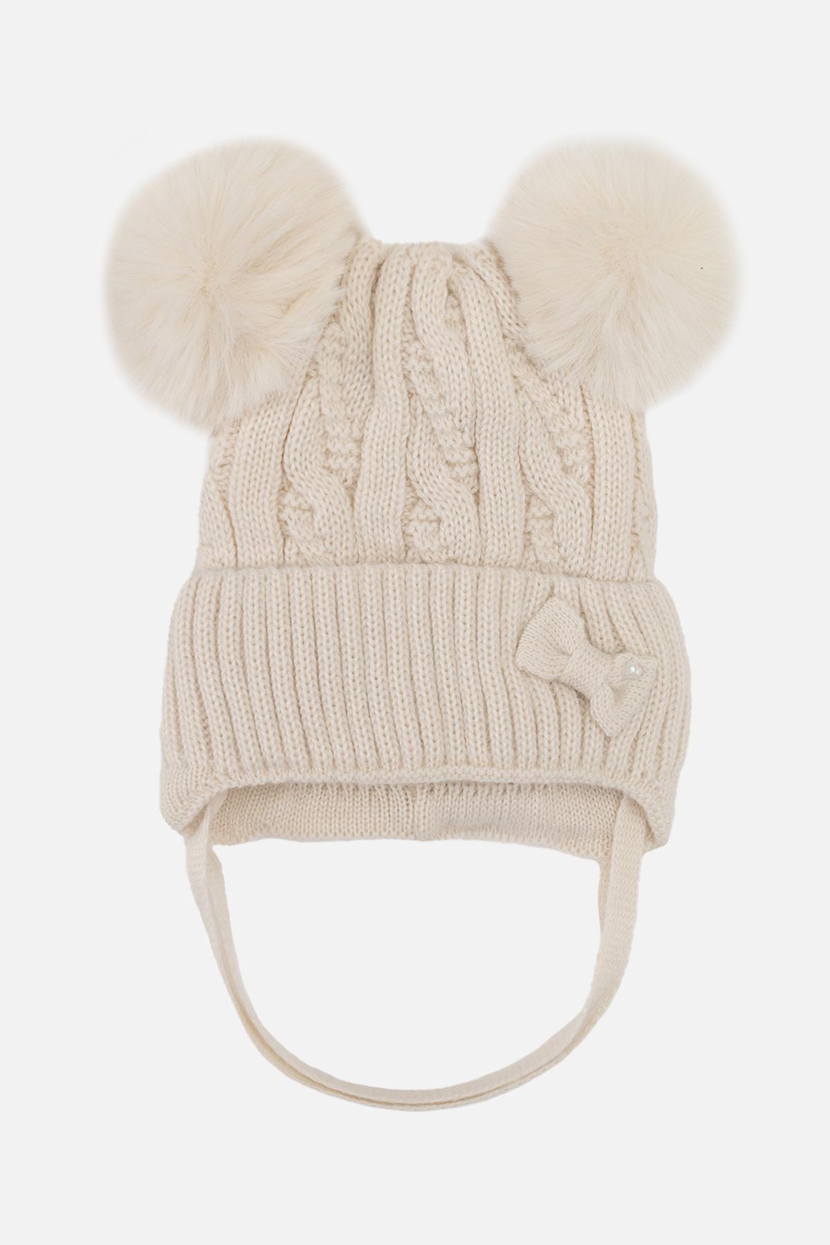 Шапка для дівчинки 40-42 см Кремовий (ЦБ-00263323) Шапка для дівчинки 40-42 см Кремовий (ЦБ-00263323)