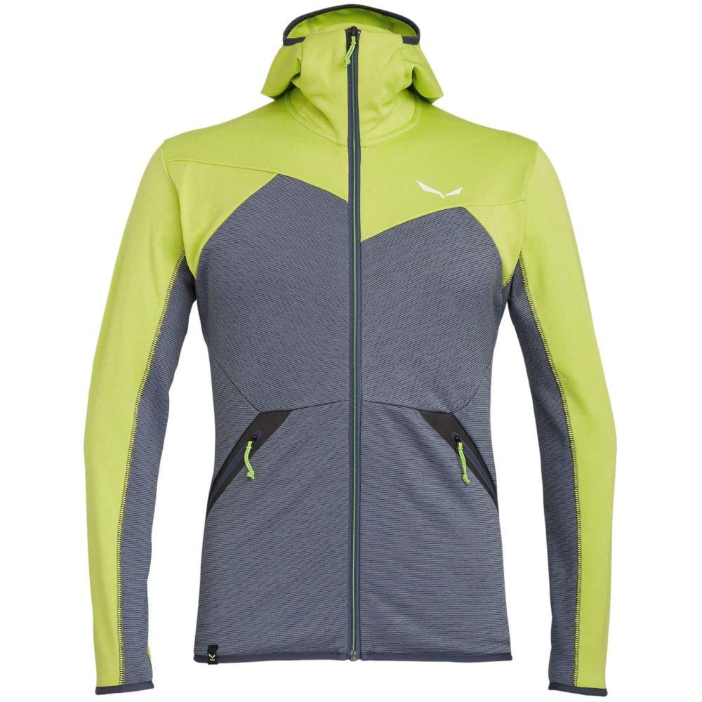 Кофта флісова чоловіча Salewa Puez Melange Polarlite Full-Zip S Сірий/Зелений