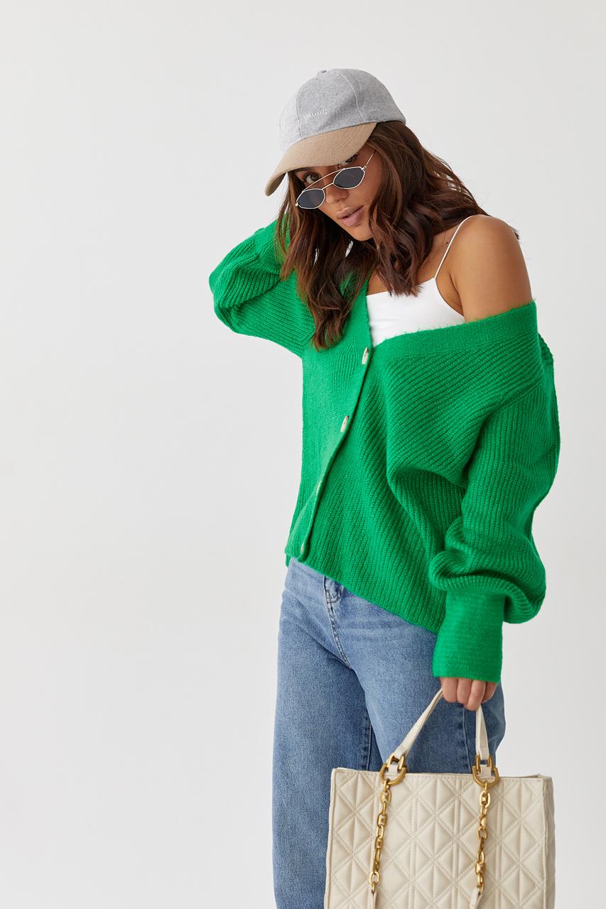 Кардиган вязаный PORTAKAL S Зеленый (9528471) - фото 7 Кардиган вязаный PORTAKAL S Зеленый (9528471) - фото 7