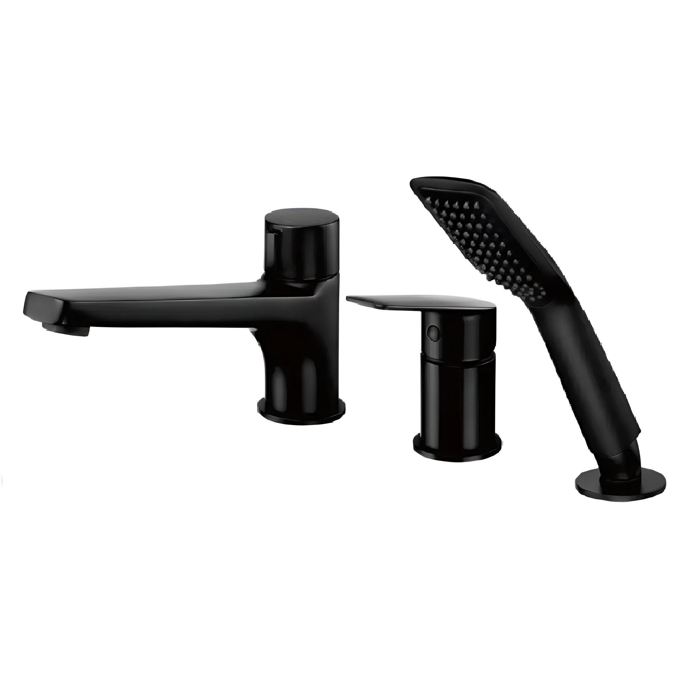 Смеситель для ванны скрытого монтажа TOPAZ CAPRI TCA-15111-H43-BL 3 выхода Черный (24981082)