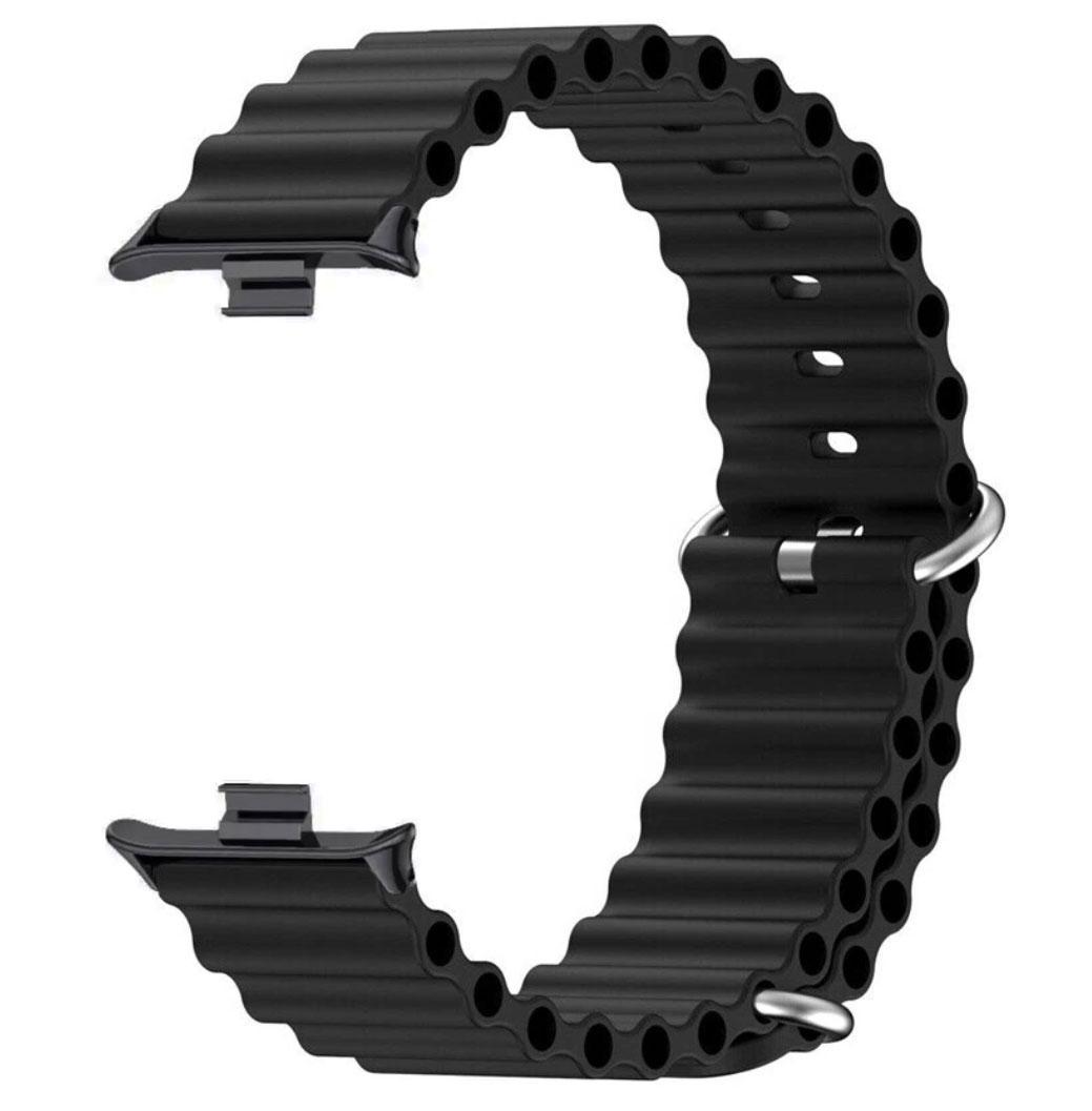 Ремешок силиконовый Primo Ocean для часов Xiaomi Redmi Watch 4/Xiaomi Mi Band 8 Pro Black (2615152150) - фото 2 Ремешок силиконовый Primo Ocean для часов Xiaomi Redmi Watch 4/Xiaomi Mi Band 8 Pro Black (2615152150) - фото 2