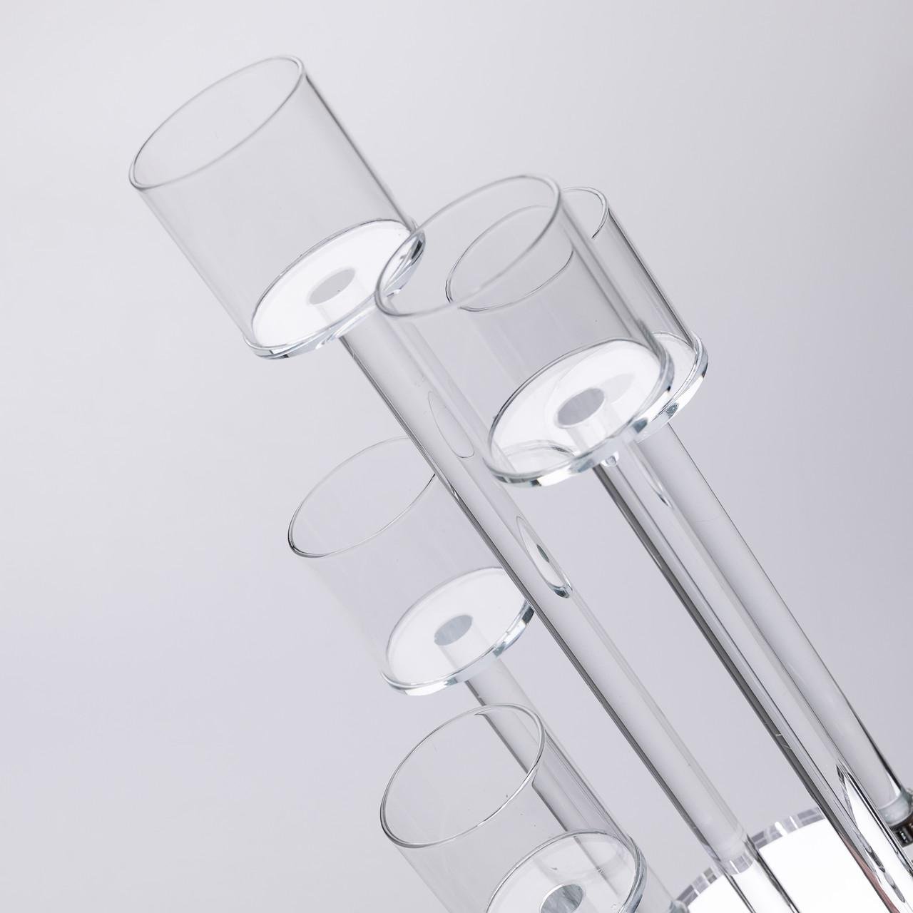 Підсвічник декоративний на 5 свічок скляний h 38 см (HP-4-14) - фото 4 Підсвічник декоративний на 5 свічок скляний h 38 см (HP-4-14) - фото 4