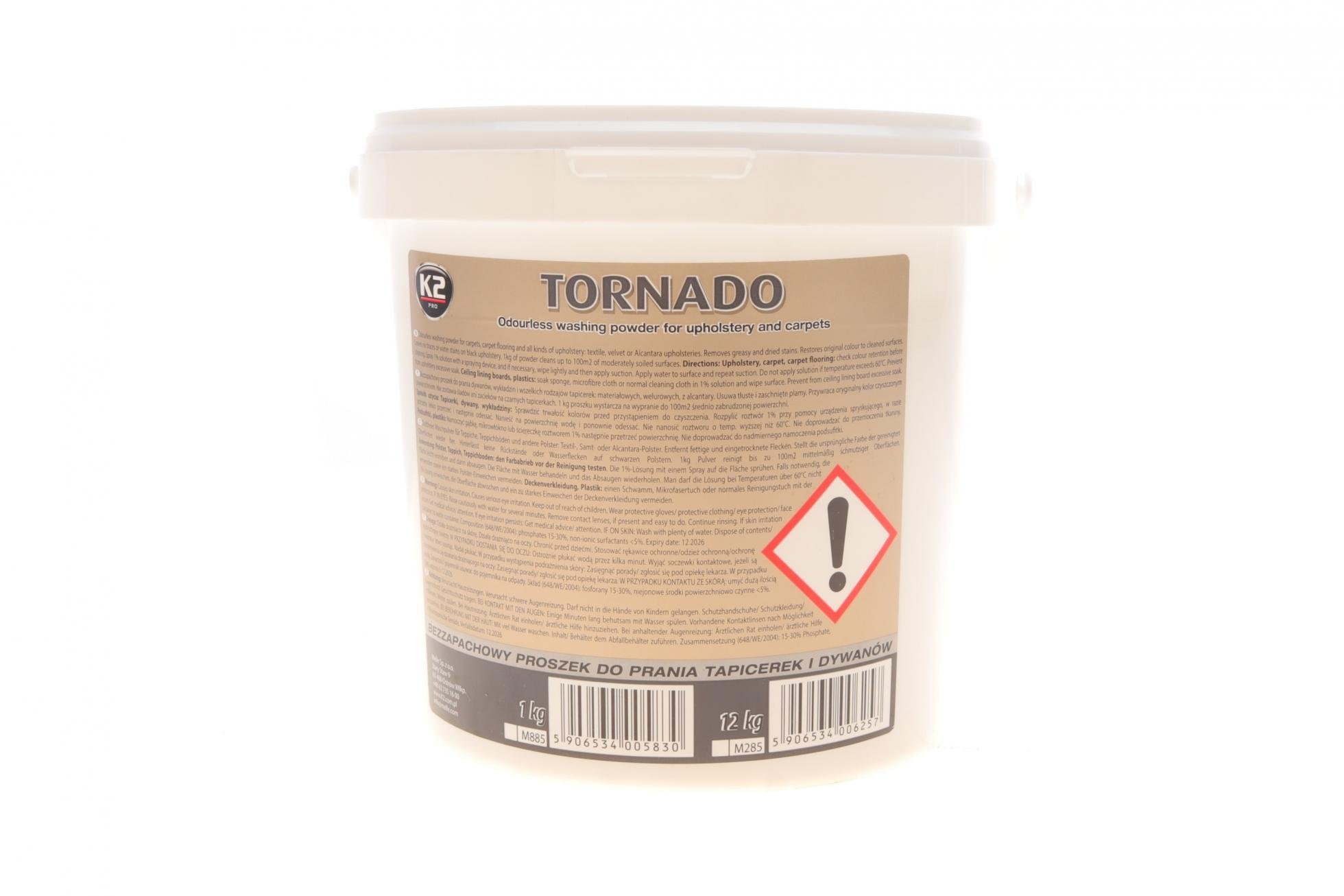 Засіб для миття та очищення обивки та килимів K2 Pro Tornado 1 кг (M885)