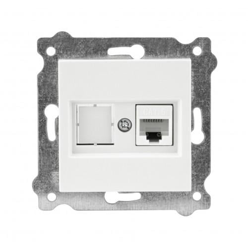Механизм розетки компьютерной EXEN CAT6 Белый