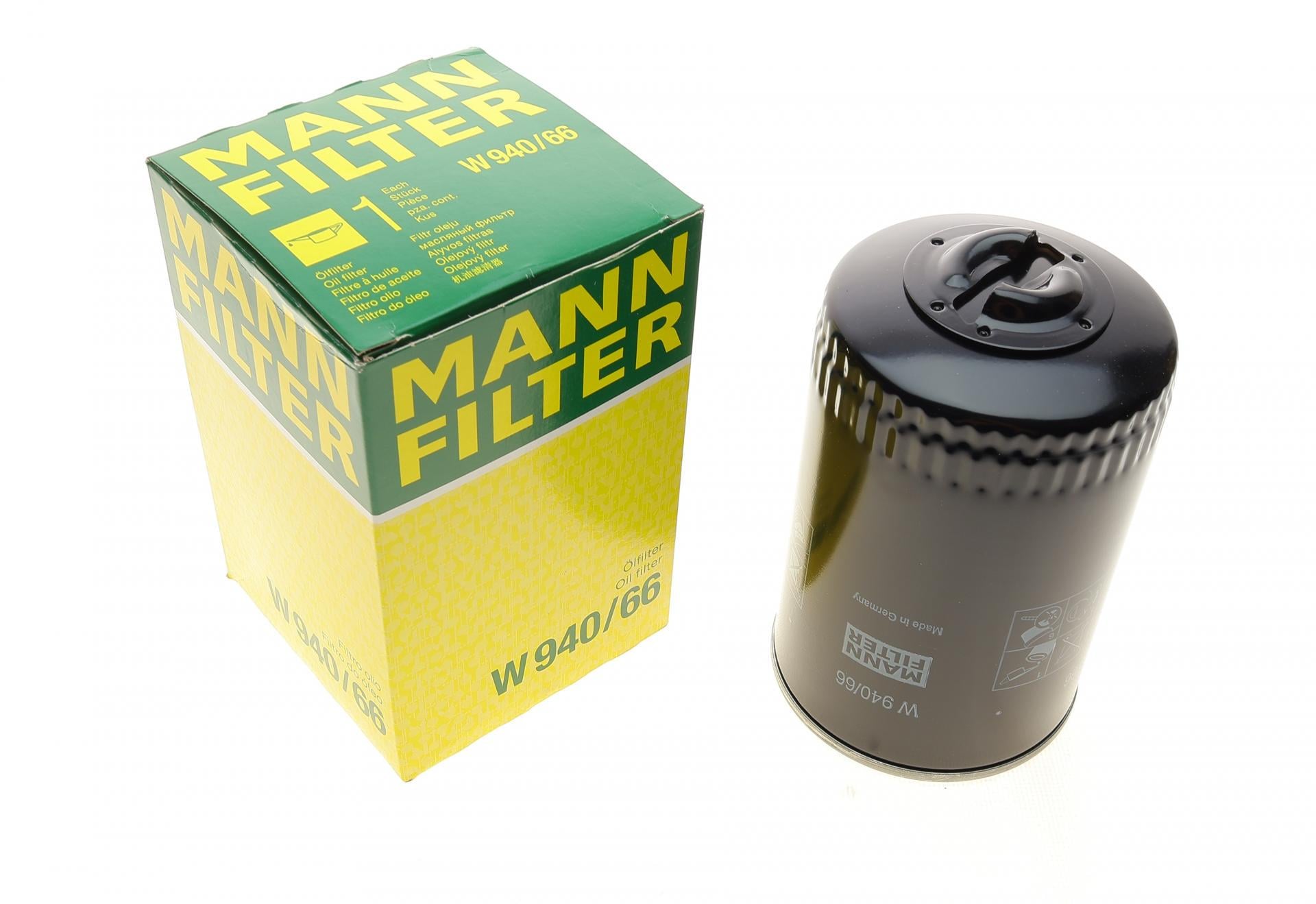 Фильтр масляный Mann-Filter для VW Passat 1,8 T 96-05/Skoda SuperB 1,8T 01-08 (W 940/66)