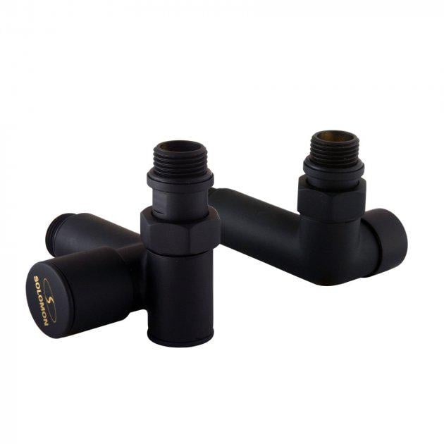 Набір кутових кранів Solomon TEN 7777 1/2" з американкою Black - фото 2 Набір кутових кранів Solomon TEN 7777 1/2" з американкою Black - фото 2