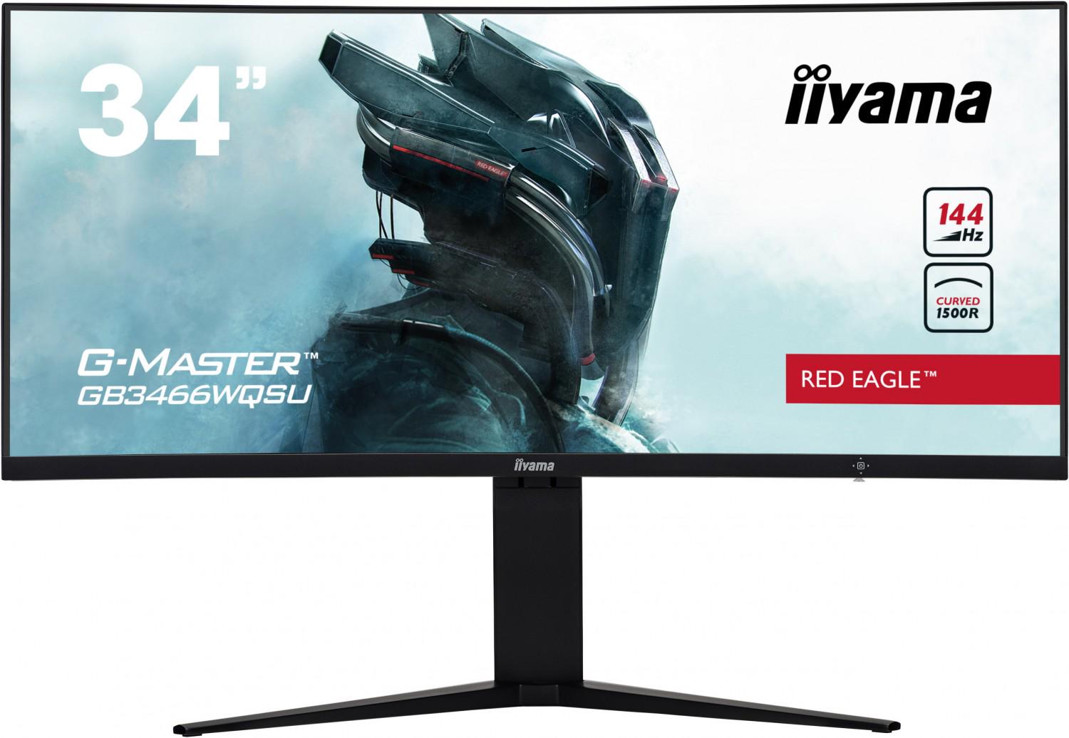 Монітор вигнутий ігровий з HDR Iiyama G-Master GB3466WQSU-B1 Red Eagle 34" (4948570117406)