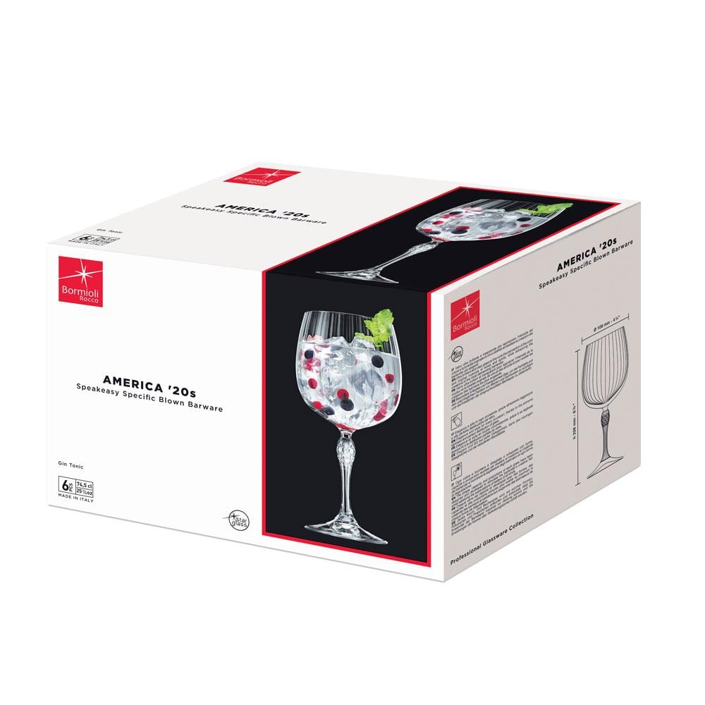 Набір бокалів для вина Bormioli Rocco America'20s 122128BB9021990 745 мл 6 шт. - фото 2 Набір бокалів для вина Bormioli Rocco America'20s 122128BB9021990 745 мл 6 шт. - фото 2