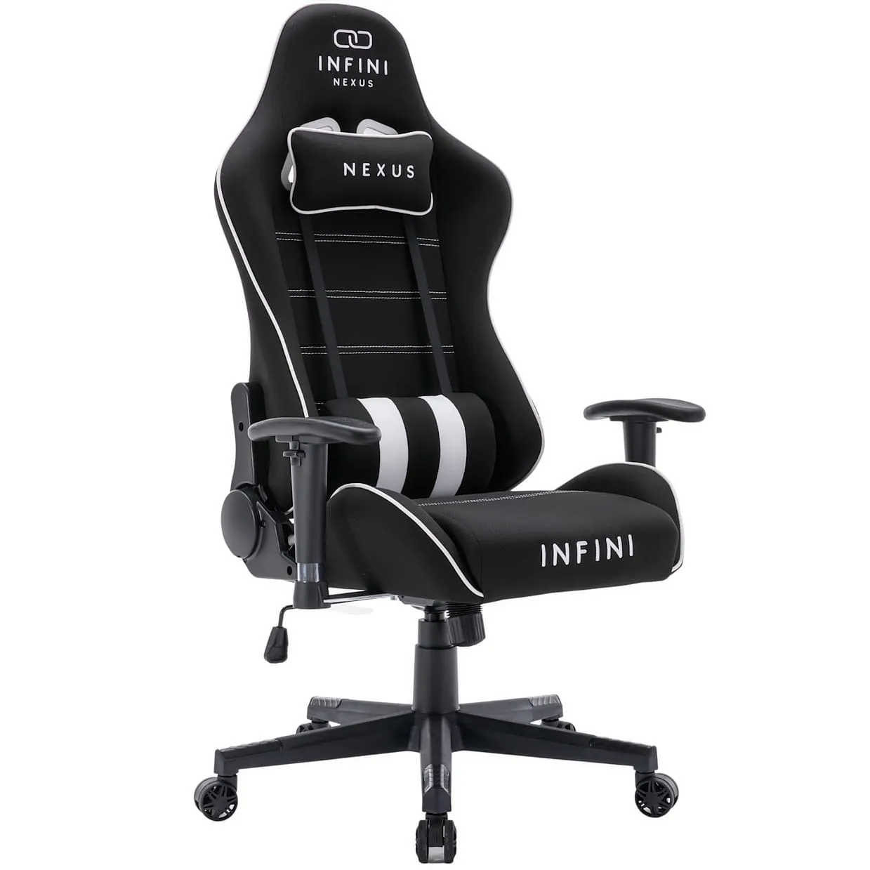 Компьютерное кресло из ткани Infini Nexus Черно-белый (14283024) Компьютерное кресло из ткани Infini Nexus Черно-белый (14283024)
