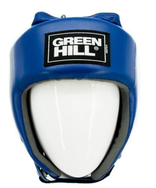 Боксерский шлем Green HilL UBF LOGO кожа M Синий (6936116105973)