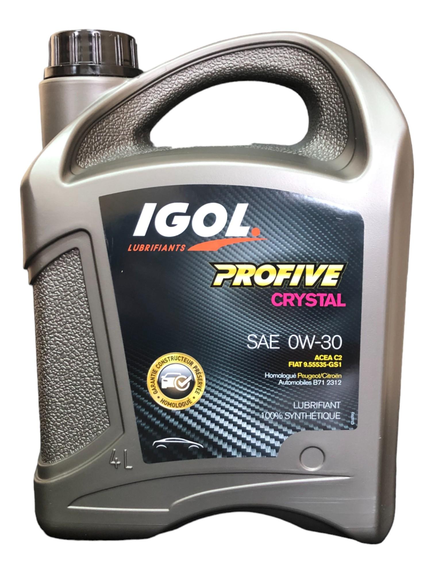 Моторне мастило IGOL PROFIVE CRYSTAL 0W-30 4 л (18075843) - фото 1 Моторне мастило IGOL PROFIVE CRYSTAL 0W-30 4 л (18075843) - фото 1