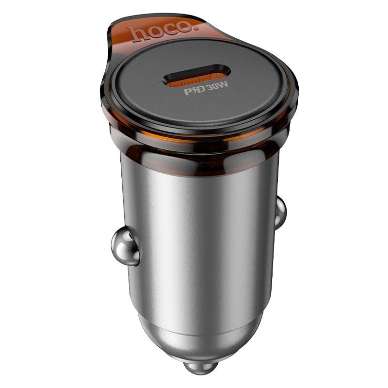 Зарядний пристрій в авто Hoco NZ16 30 Вт USB Type-C PD/QC Металік/Сірий (27556660) Зарядний пристрій в авто Hoco NZ16 30 Вт USB Type-C PD/QC Металік/Сірий (27556660)