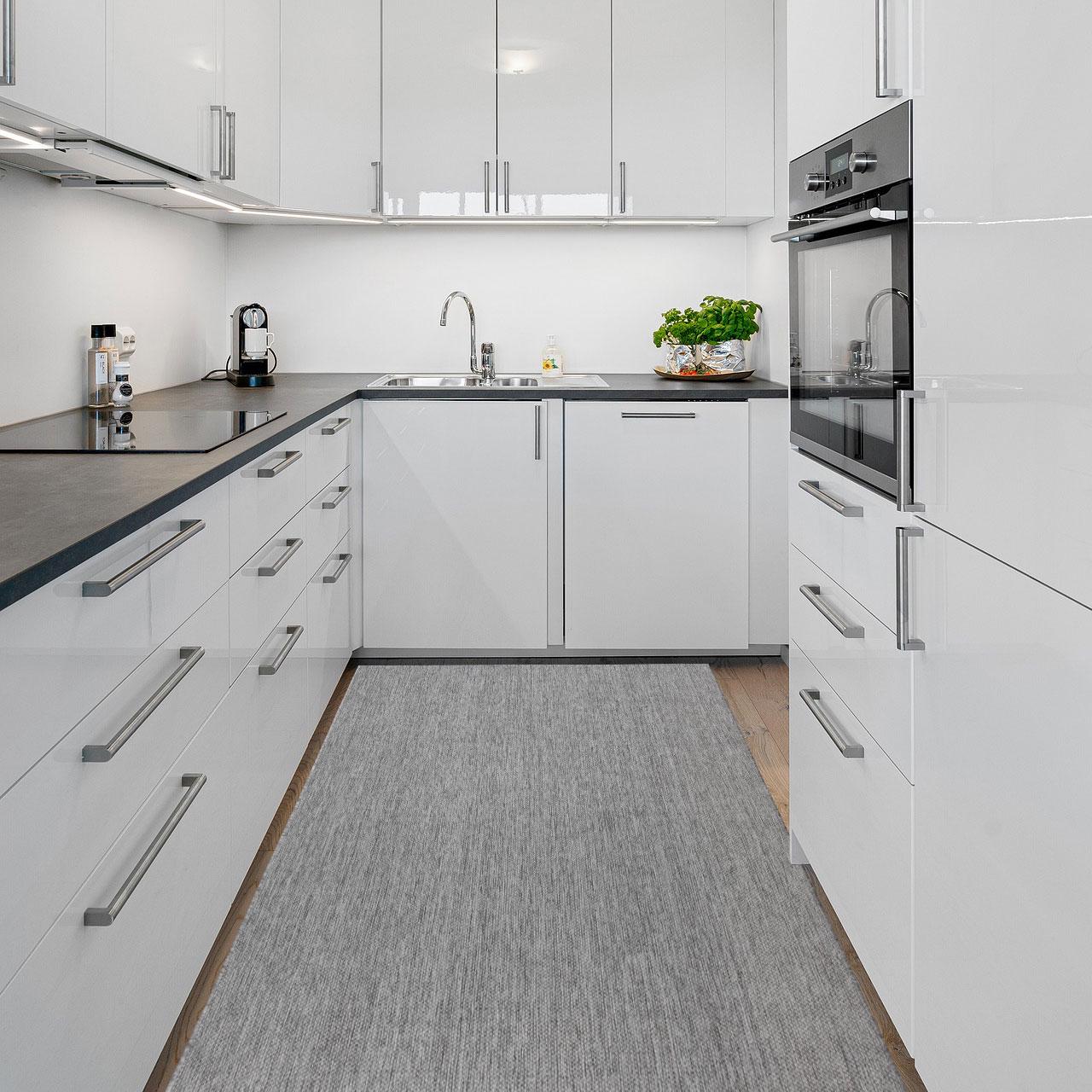 Дорожка ковровая безворсовая Karat Flex 19139/811 на резиновой основе 0,8 м Серый (00-00017126) - фото 4 Дорожка ковровая безворсовая Karat Flex 19139/811 на резиновой основе 0,8 м Серый (00-00017126) - фото 4