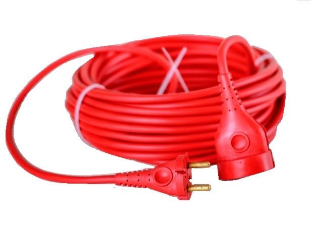 Удлинитель одноместный сетевой ТЭС 16 А/20 м Красный