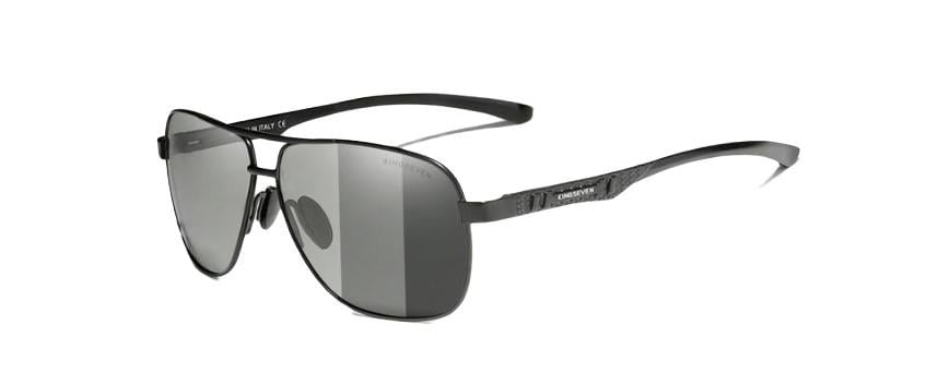 Солнцезащитные очки KINGSEVEN DESIGN N7188 Авиаторы классической оправы с фотохромными линзами Black