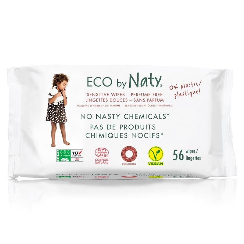 Салфетки детские влажные органические Eco by Naty без запаха 56 шт. (18349689)