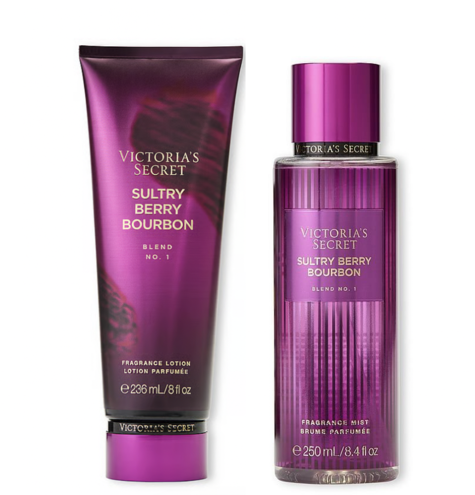 Подарунковий набір Victoria's Secret Berry Bourbon спрей/лосьйон 250/236 мл