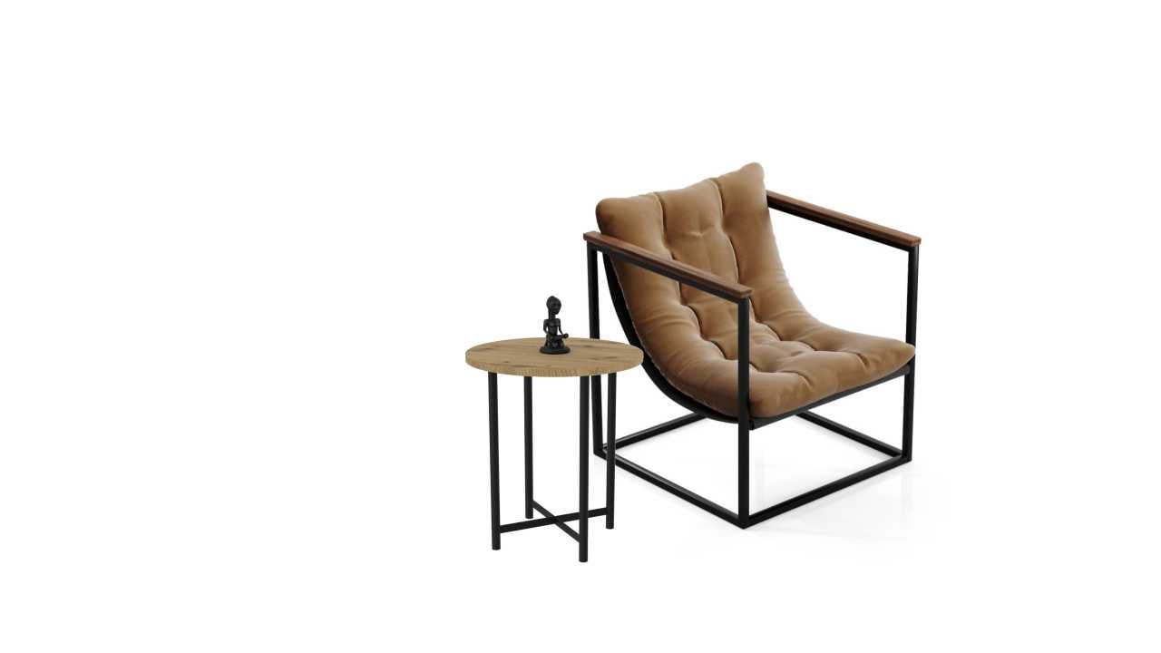 Комплект мебели кресло/стол круглый Глиняной (28495510)