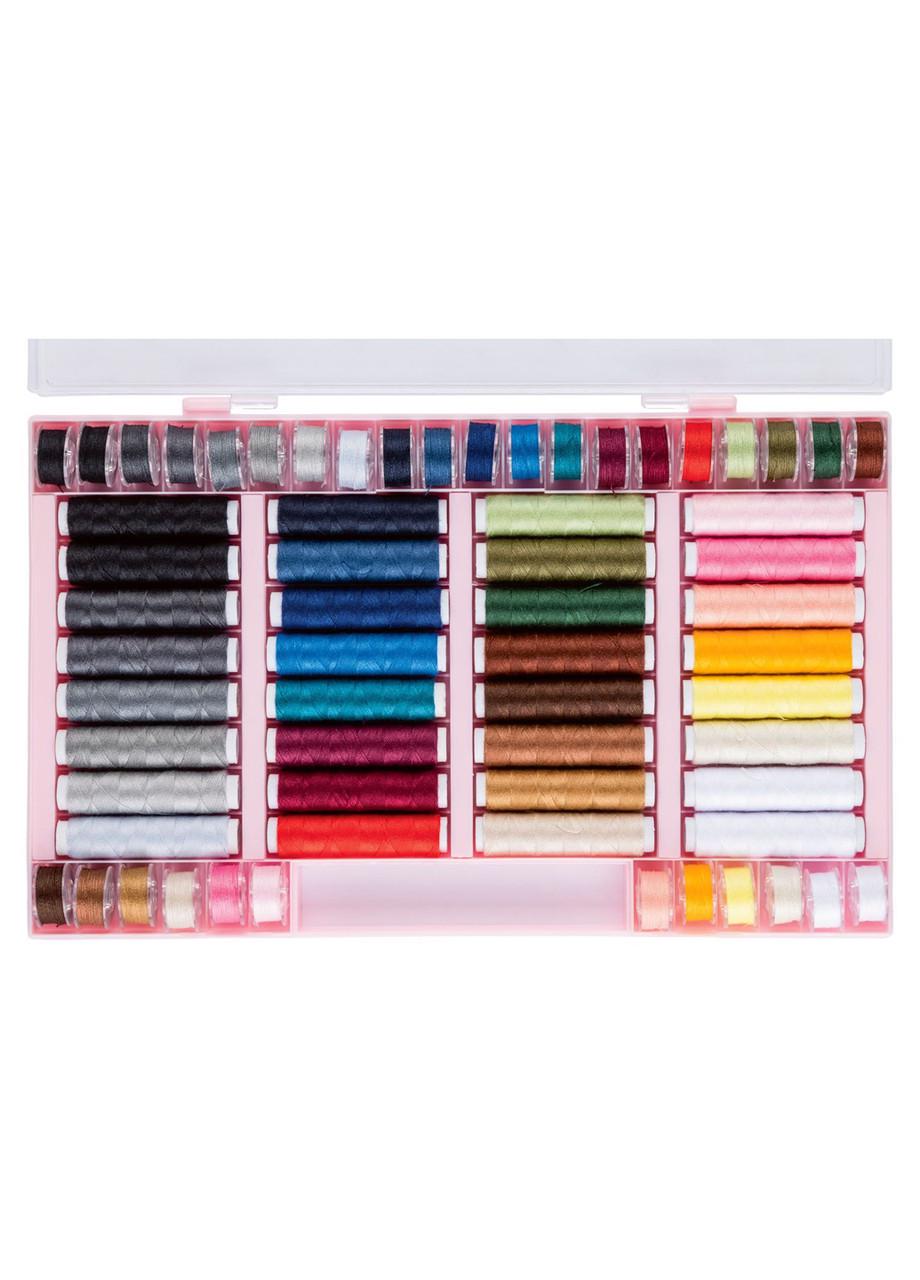 Набор ниток для шитья Crelando 64 шт. со шпульками Разноцветный (E1-00055)