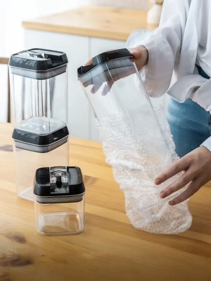 Набір контейнерів для сипучих продуктів 5 ємностей з вакуумною кришкою (Е500017) - фото 6